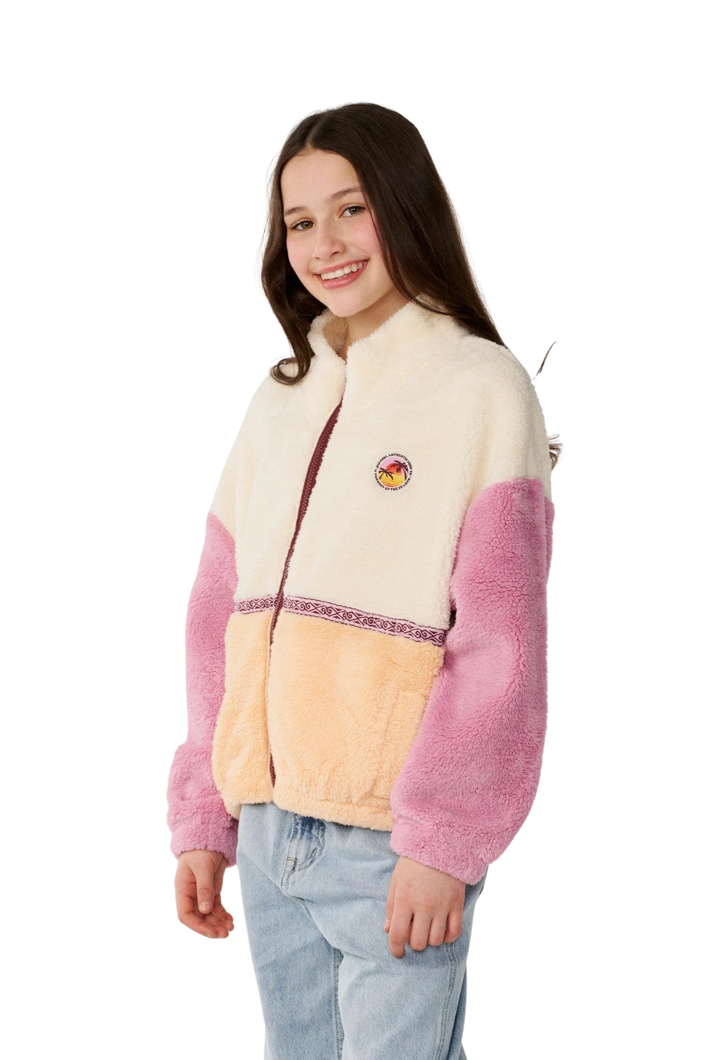 Rip Curl Surf Revival Girls Full Zip Polar Fleece Jacket Shell