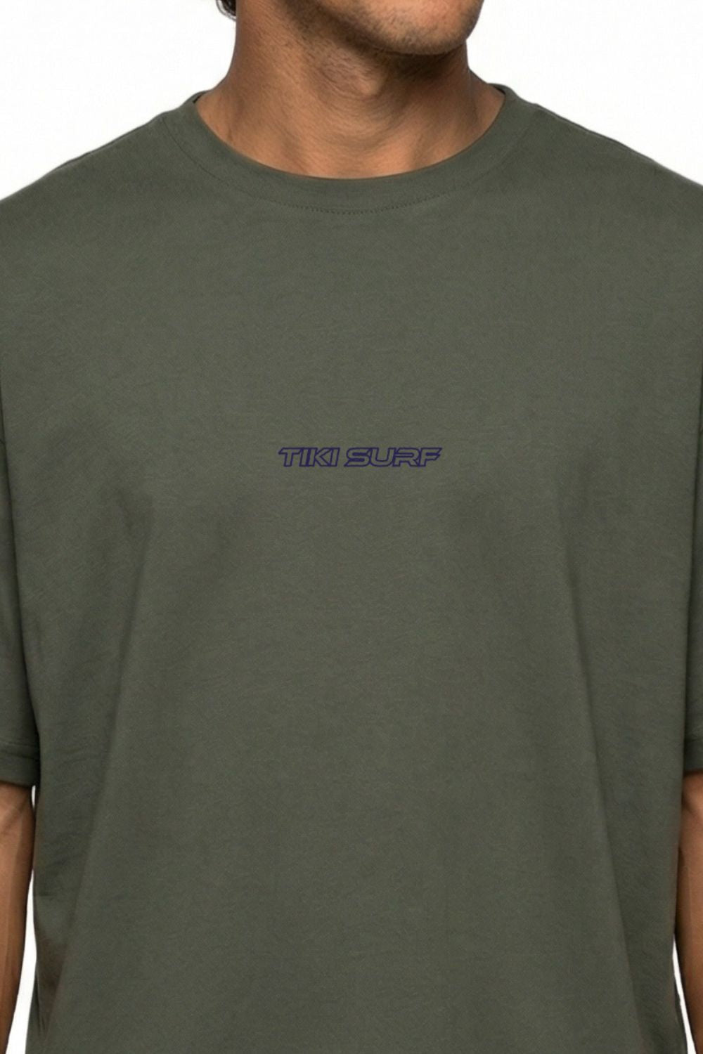 Tiki Last Wave Mens T-Shirt Khaki