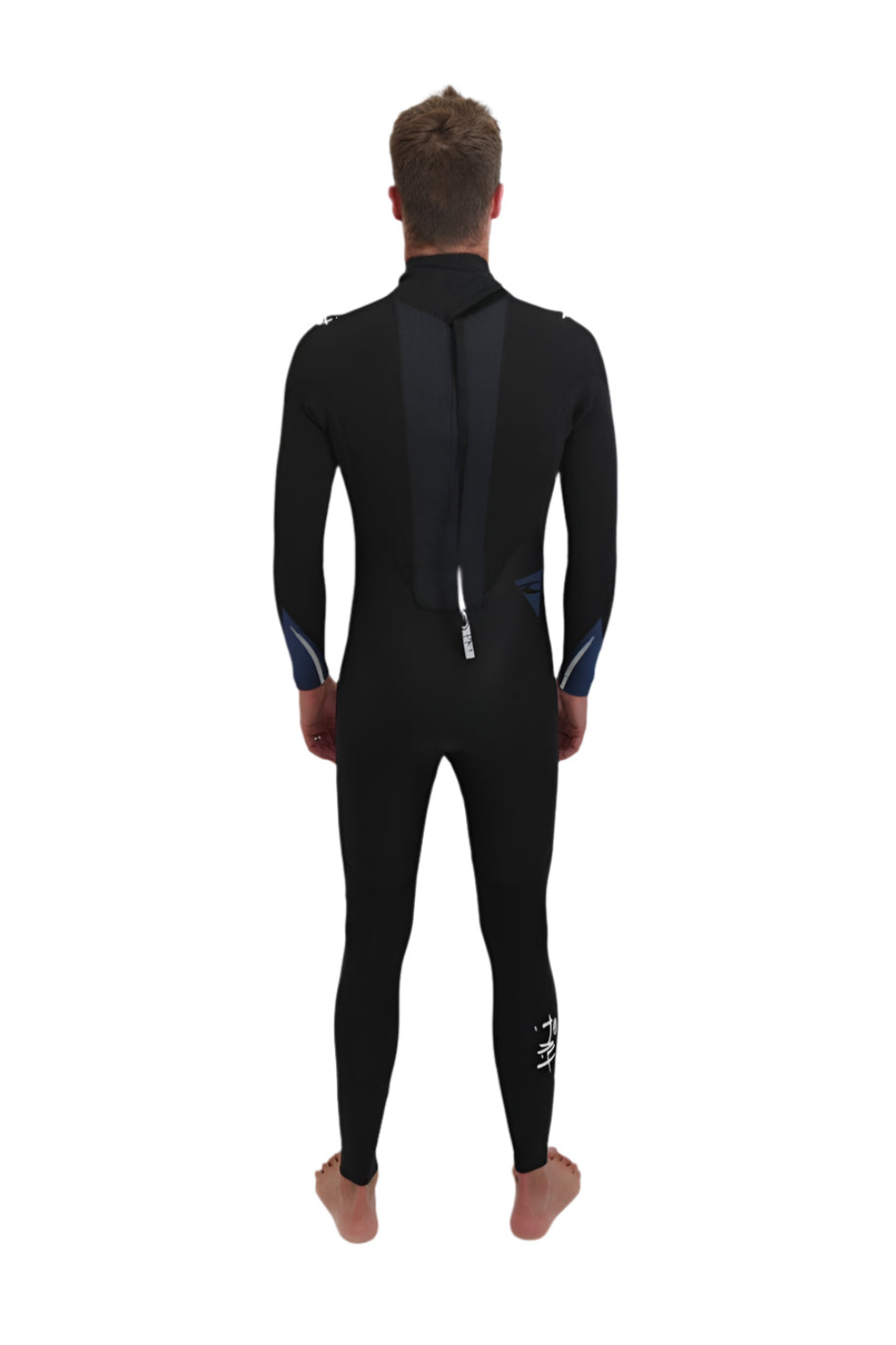 Tiki Mens Tech 4/3 GBS Wetsuit - Back Zip - Black/Blue