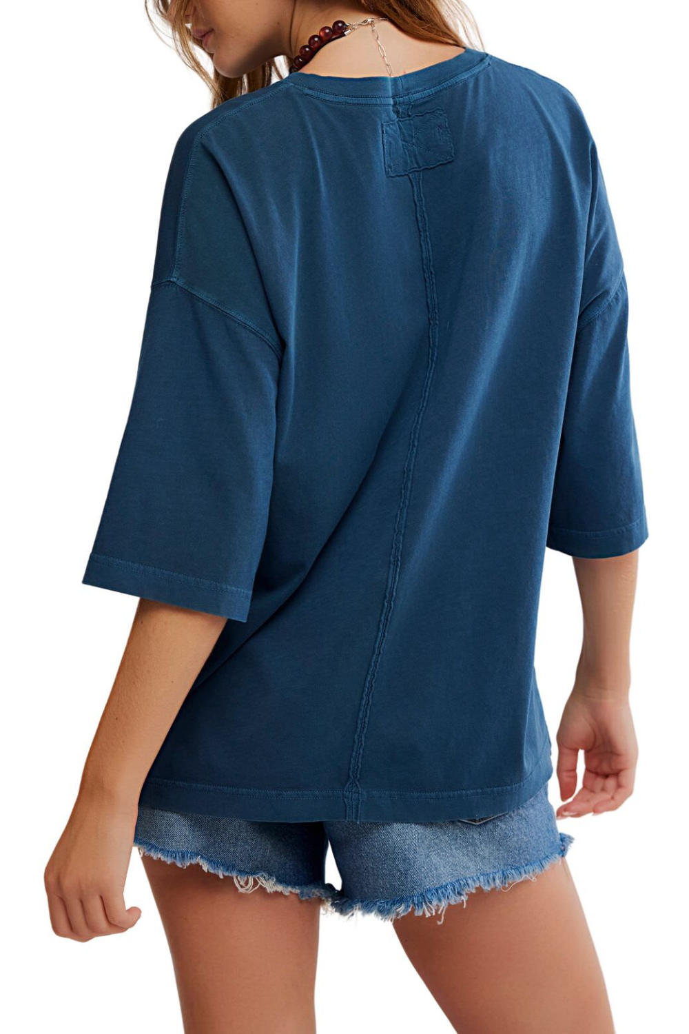 Free People Perfect Oversized T-Shirt Varsity Navy