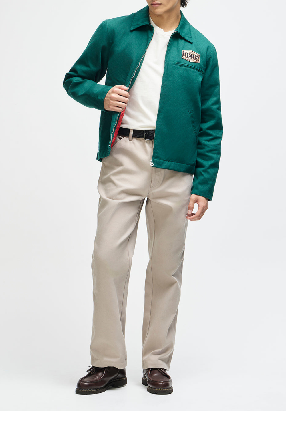 Deus Earls Mens Work Jacket Racing Green