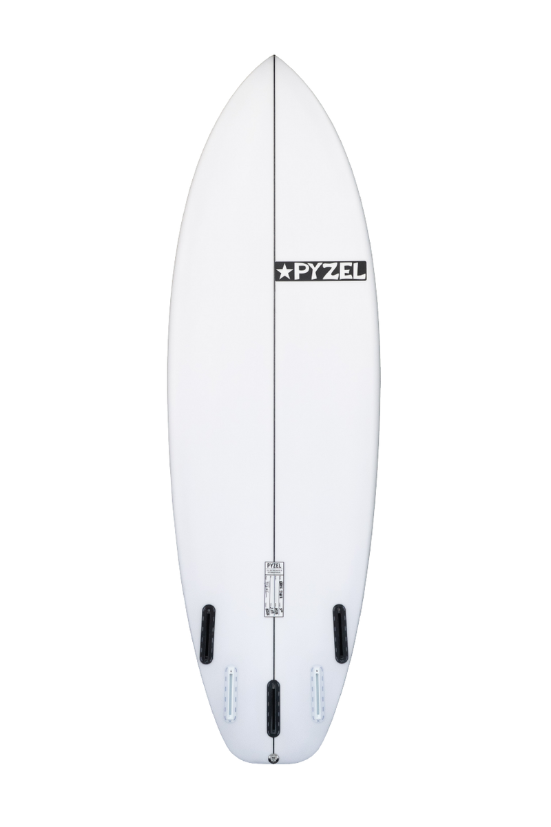 Pyzel White Tiger Surfboard with Futures in White 5'7"