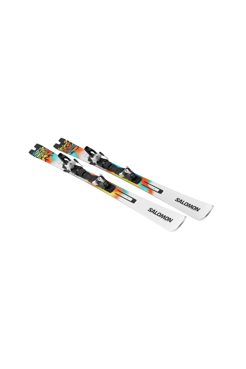 Salomon E Addikt Pro 76 Skis + Mi12 Gw F80 Bindings White/Turquoise
