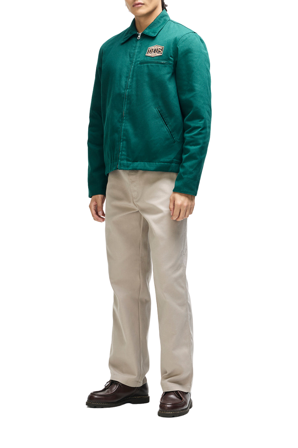 Deus Earls Mens Work Jacket Racing Green