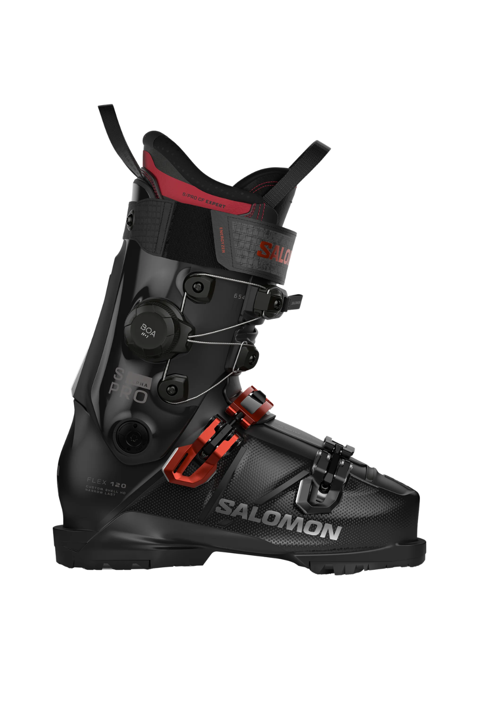 Salomon S/Pro Alpha C Boa 120 Mens Ski Boots Black/Samba Metal