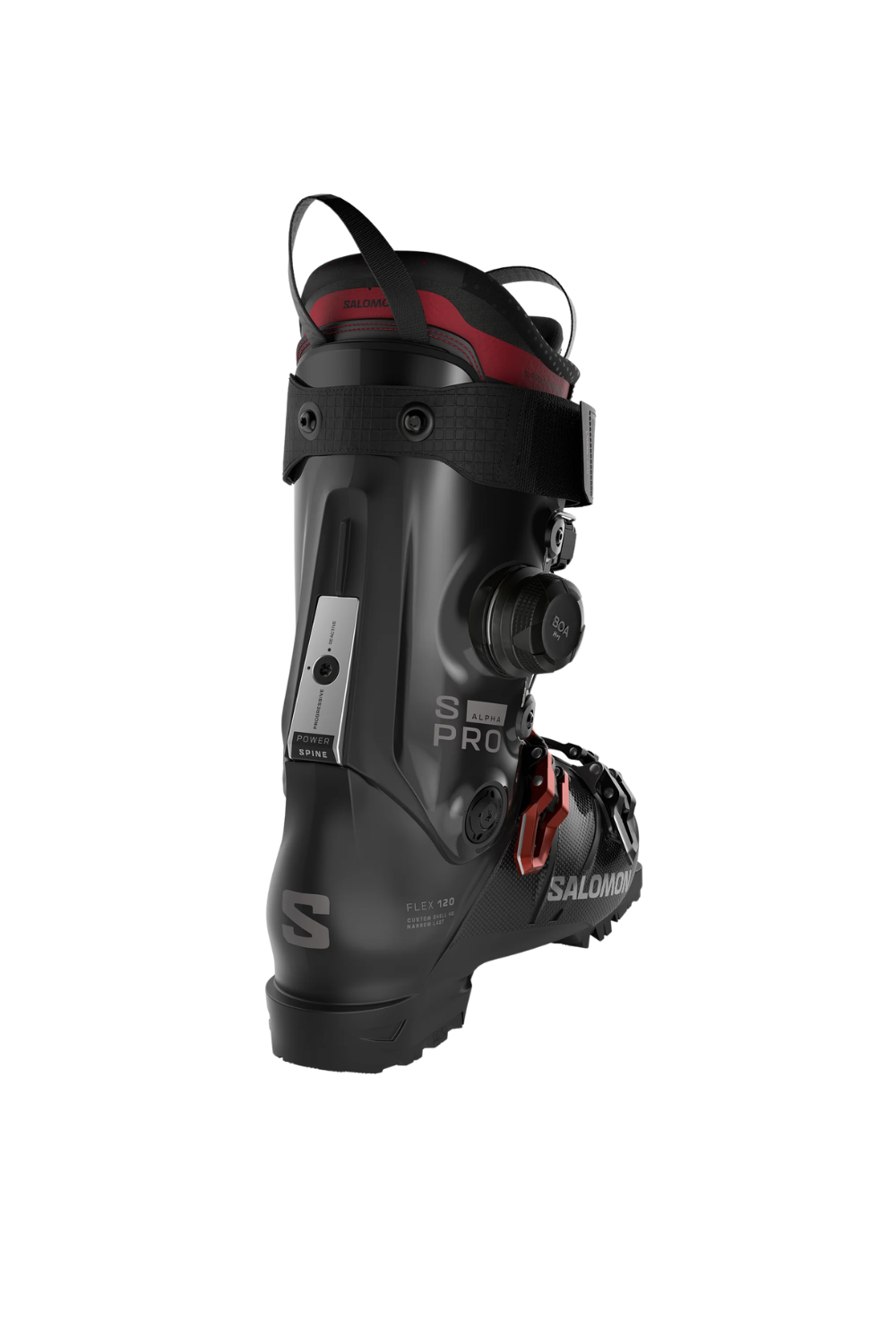 Salomon S/Pro Alpha C Boa 120 Mens Ski Boots Black/Samba Metal