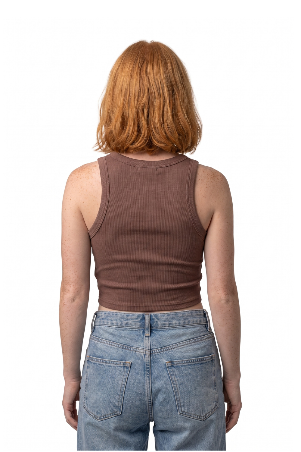 Tiki Oval Womens Tank Top Brown