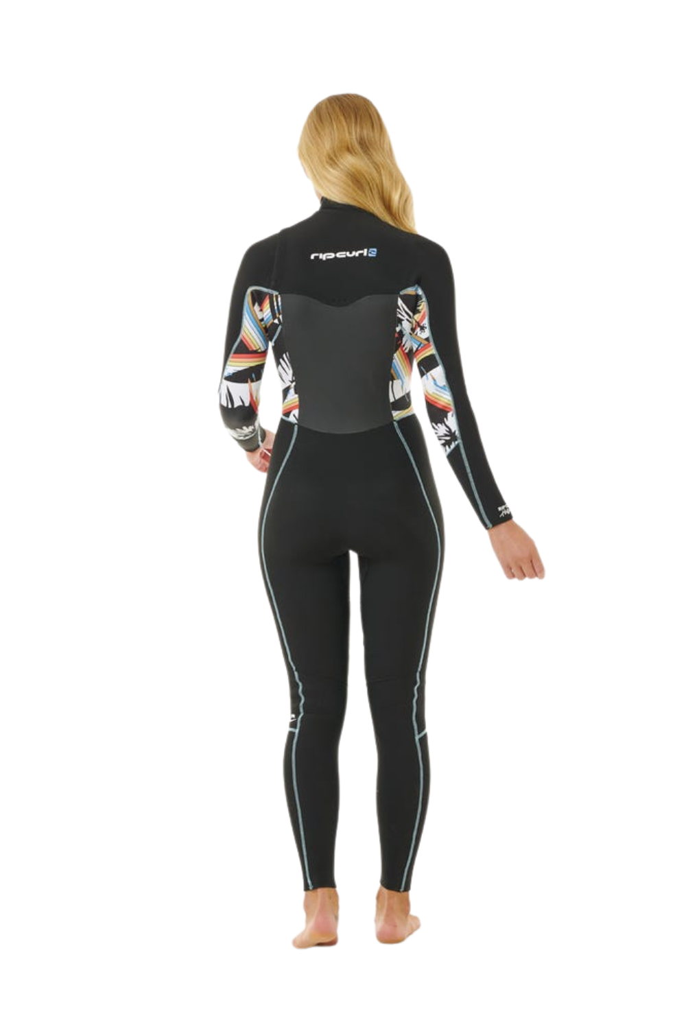 Rip Curl Dawn Patrol 3/2 Womens Chest Zip Wetsuit Black/Multi