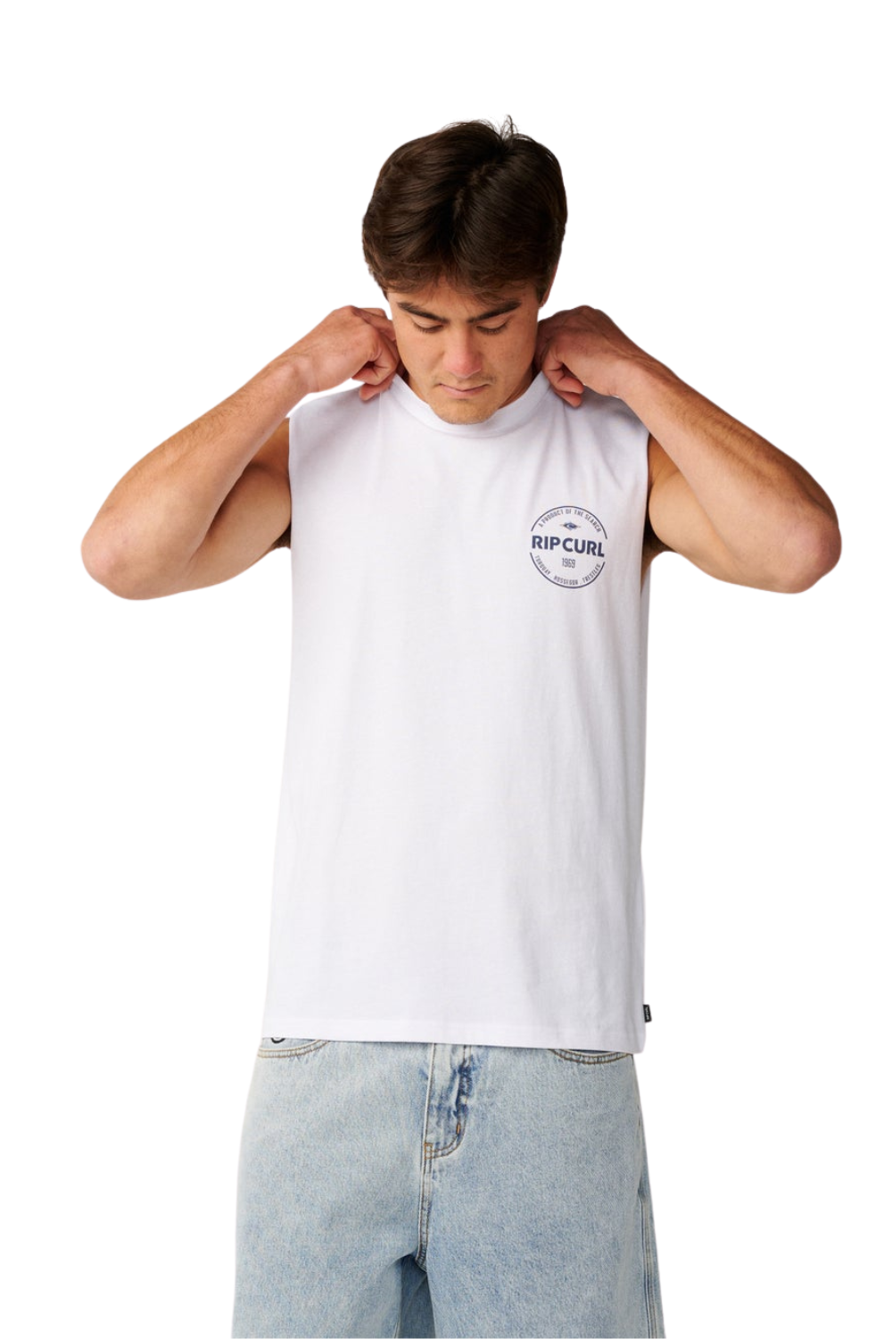 Rip Curl Staple Mens Muscle Vest White