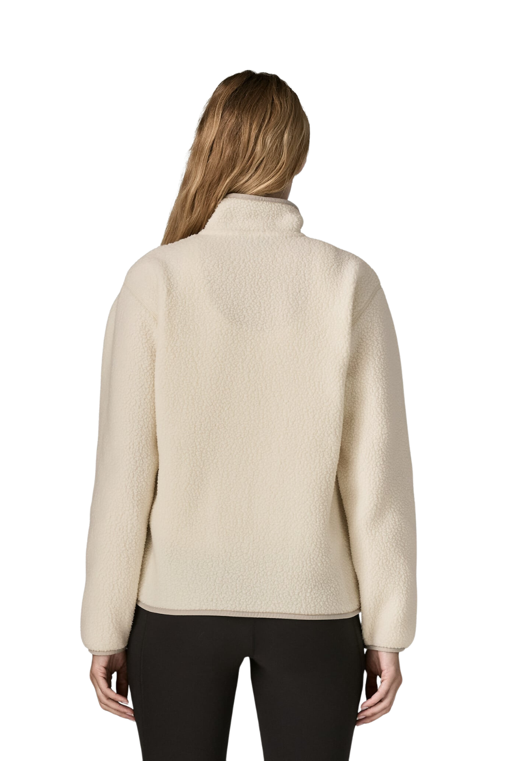 Patagonia Retro Pile Womens Fleece Marsupial Pullover Natural