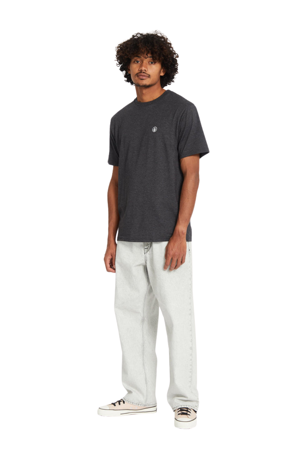 Volcom Circle Blanks Mens T-Shirt Heather Black