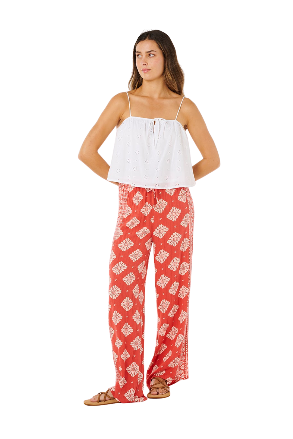 Rip Curl Ventura Womens Wide Leg Pants Red