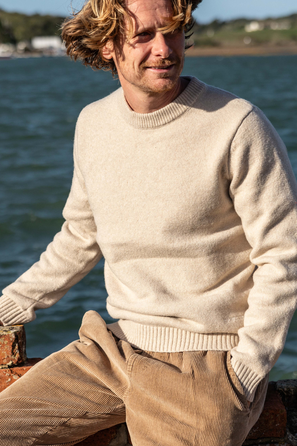BamBooBay Seamus Mens Jumper Vintage White
