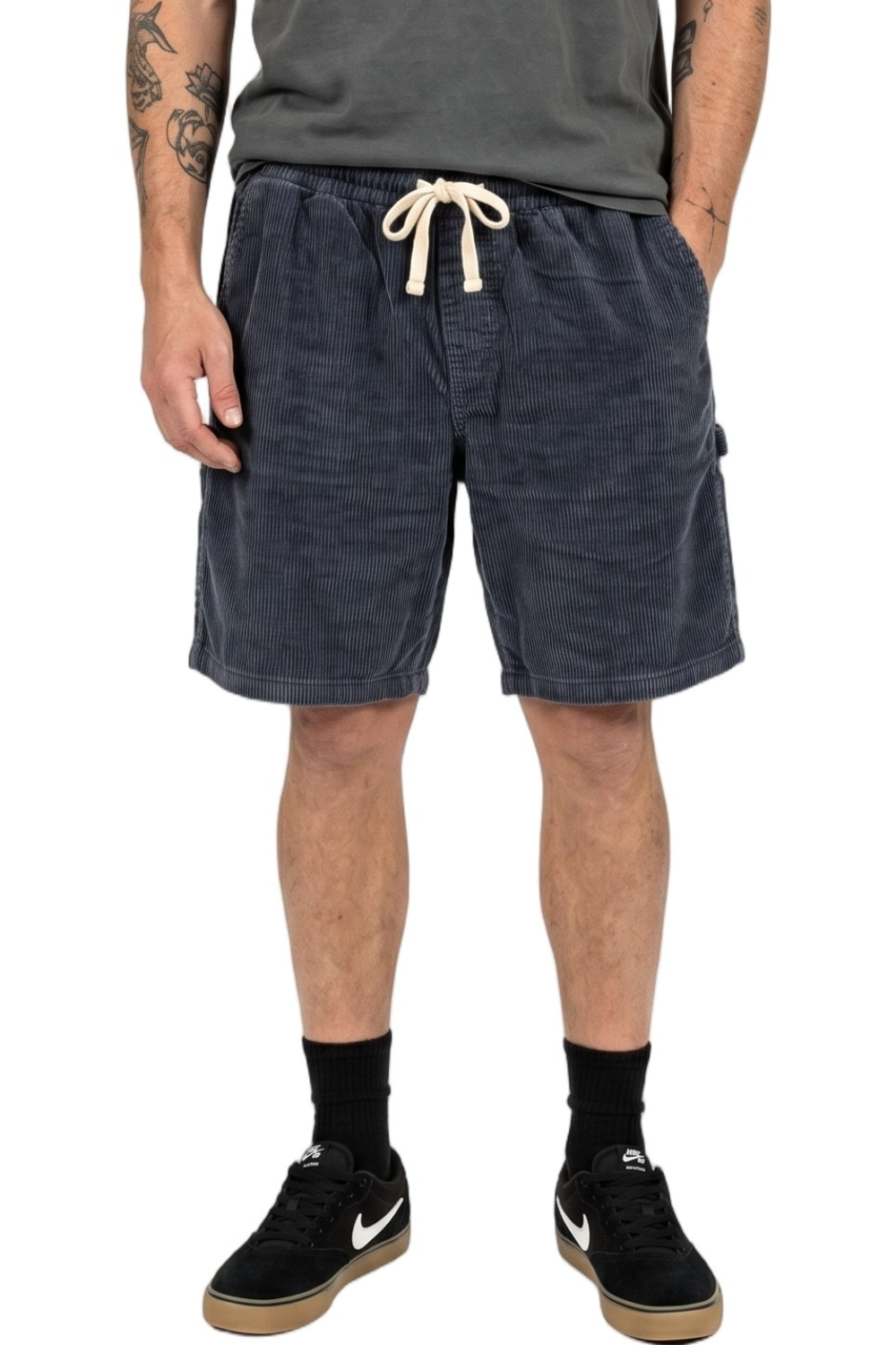 BamBooBay Chippy Chill Mens 22" Cord Shorts Dark Navy
