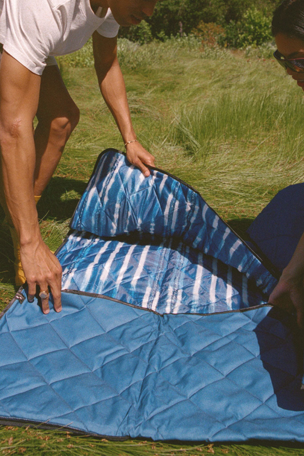Slowtide Kyoto Packable Picnic Blanket Indigo