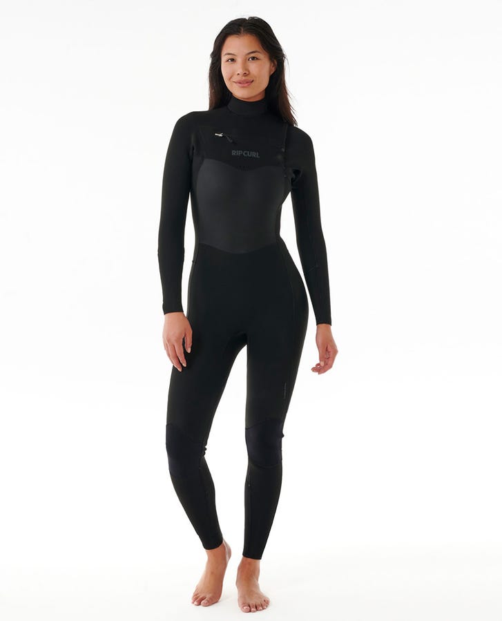 Rip Curl Womens Dawn Patrol 4/3 Chest Zip Wetsuit Black