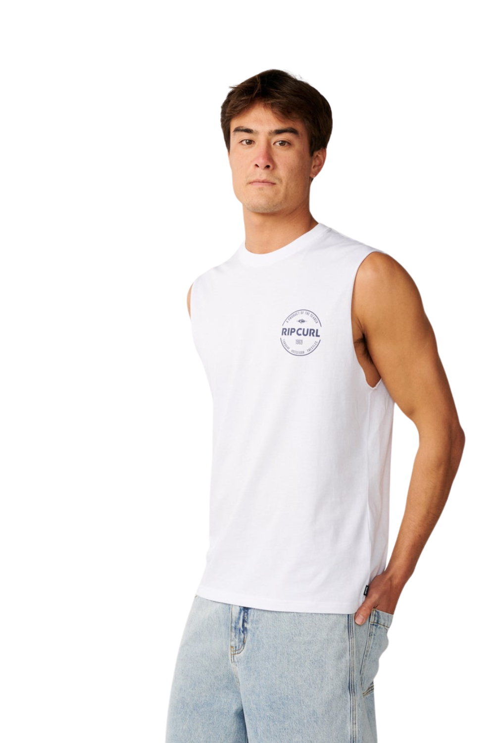 Rip Curl Staple Mens Muscle Vest White