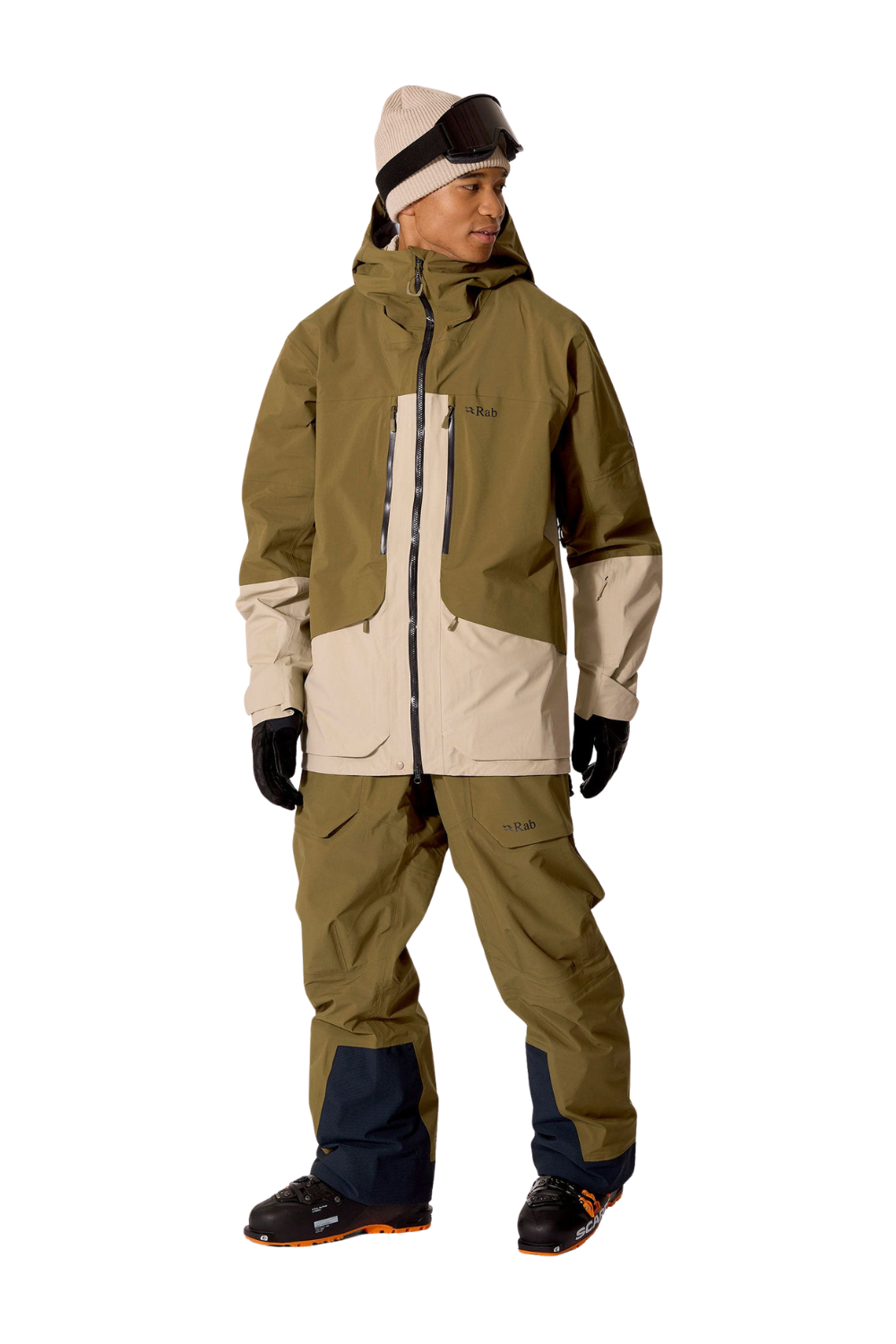 Rab Bigline Mens Waterproof Ski & Snowboard Jacket Oak/Dark Pebble