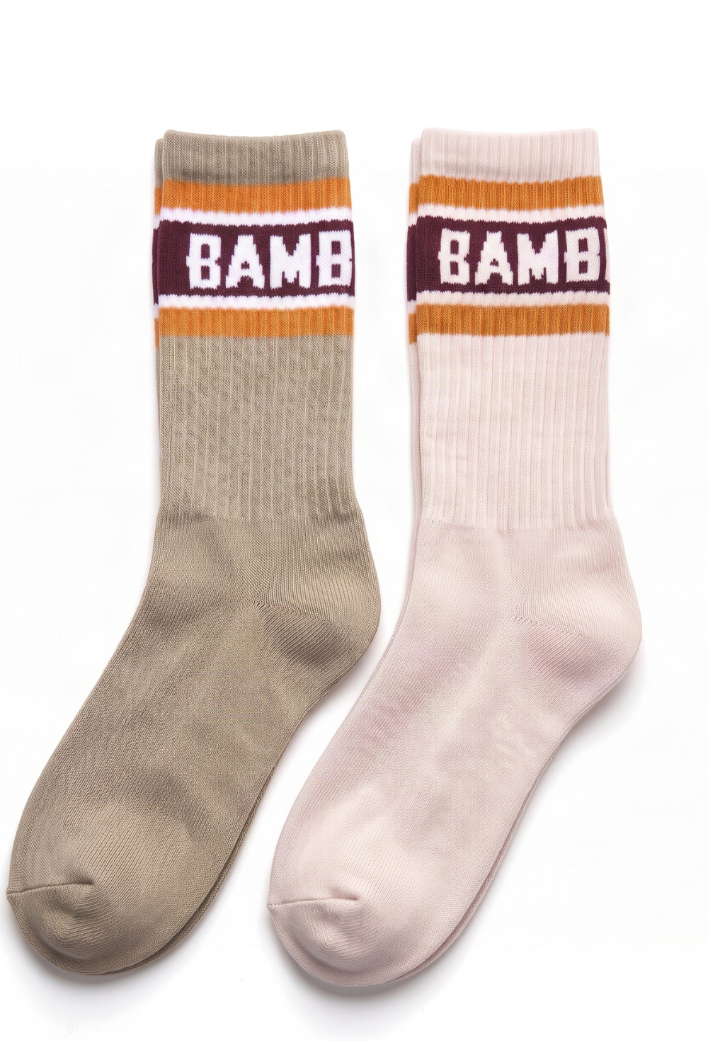 BamBooBay Bamboo Crew Socks 2 Pack Green/Cream