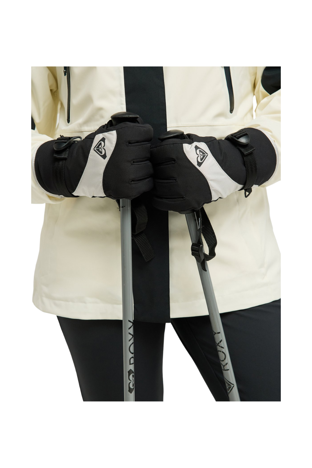 Roxy Roxy Jetty Solid Womens Ski Gloves Silver