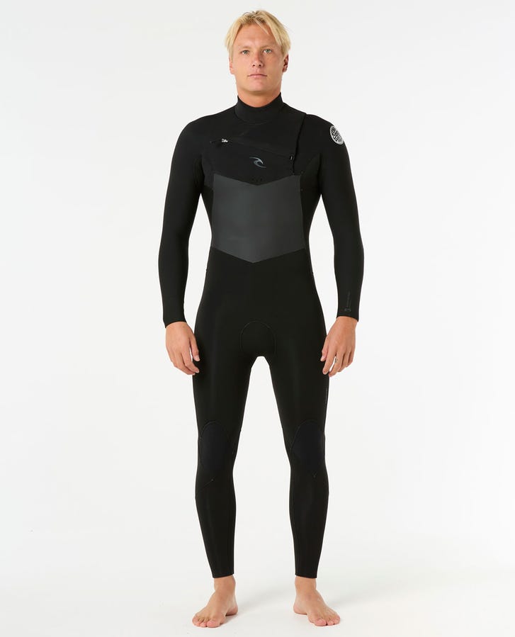 Rip Curl Dawn Patrol Chest Zip 4/3 Gb Steamer Wetsuit Black