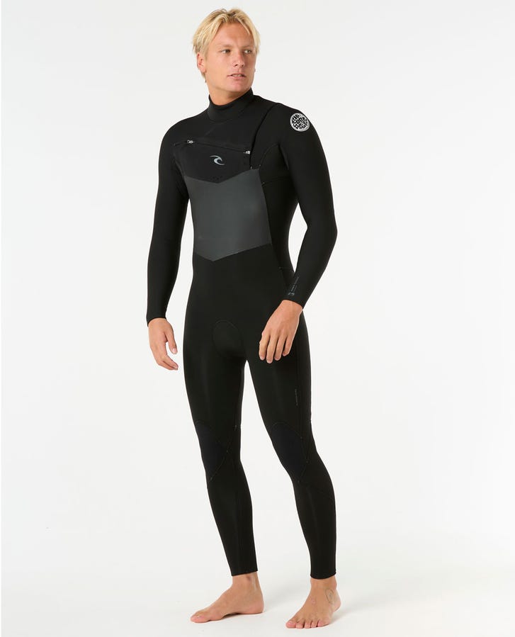 Rip Curl Dawn Patrol Chest Zip 4/3 Gb Steamer Wetsuit Black