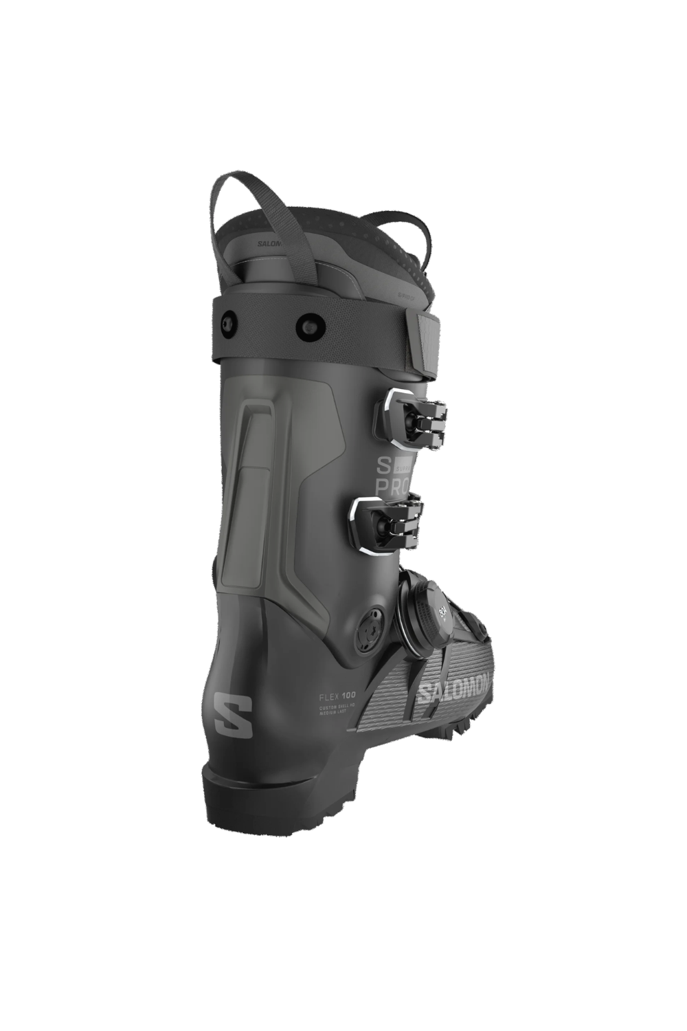 Salomon S/Pro Supra S Boa 100 Mens Ski Boots Black/Beluga Metal