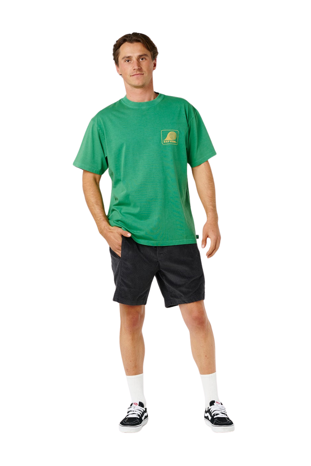 Rip Curl Artist Of The Search Rolling Wave Mens T-Shirt Leaf Green