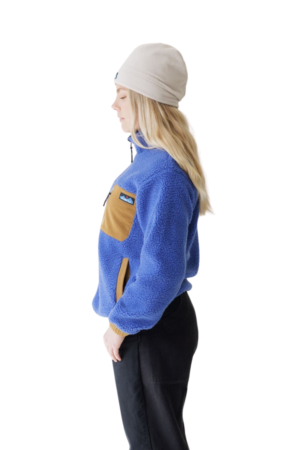 Kavu Willow Creek Womens Sherpa Fleece Jacket Admiral Blue
