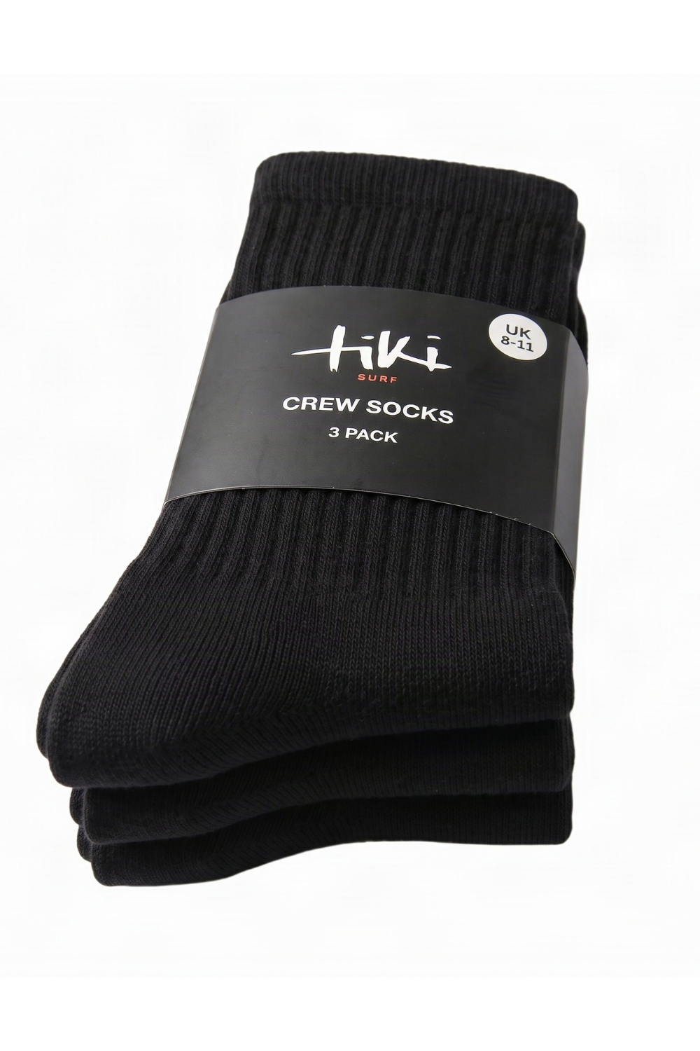 Tiki Crew Socks 3 Pack Black