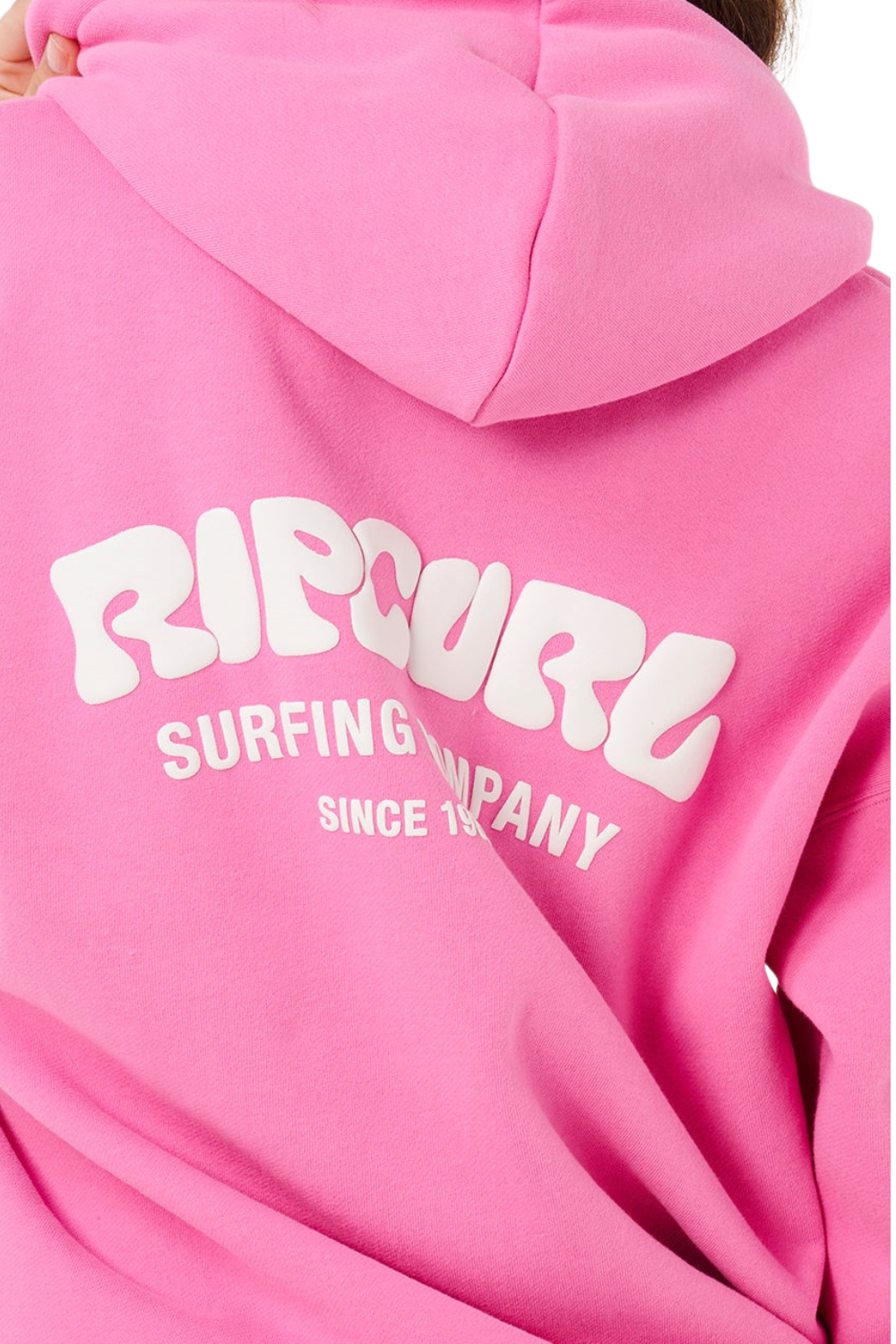 Rip Curl Surf Puff Heritage Womens Hoodie Super Pink