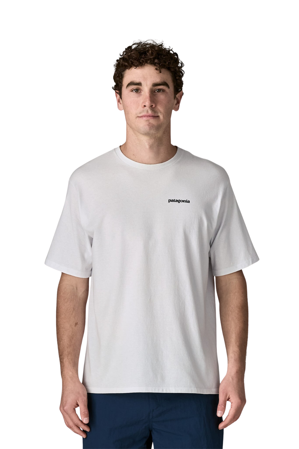 Patagonia P-6 Logo Mens Responsibili-Tee Fiber White