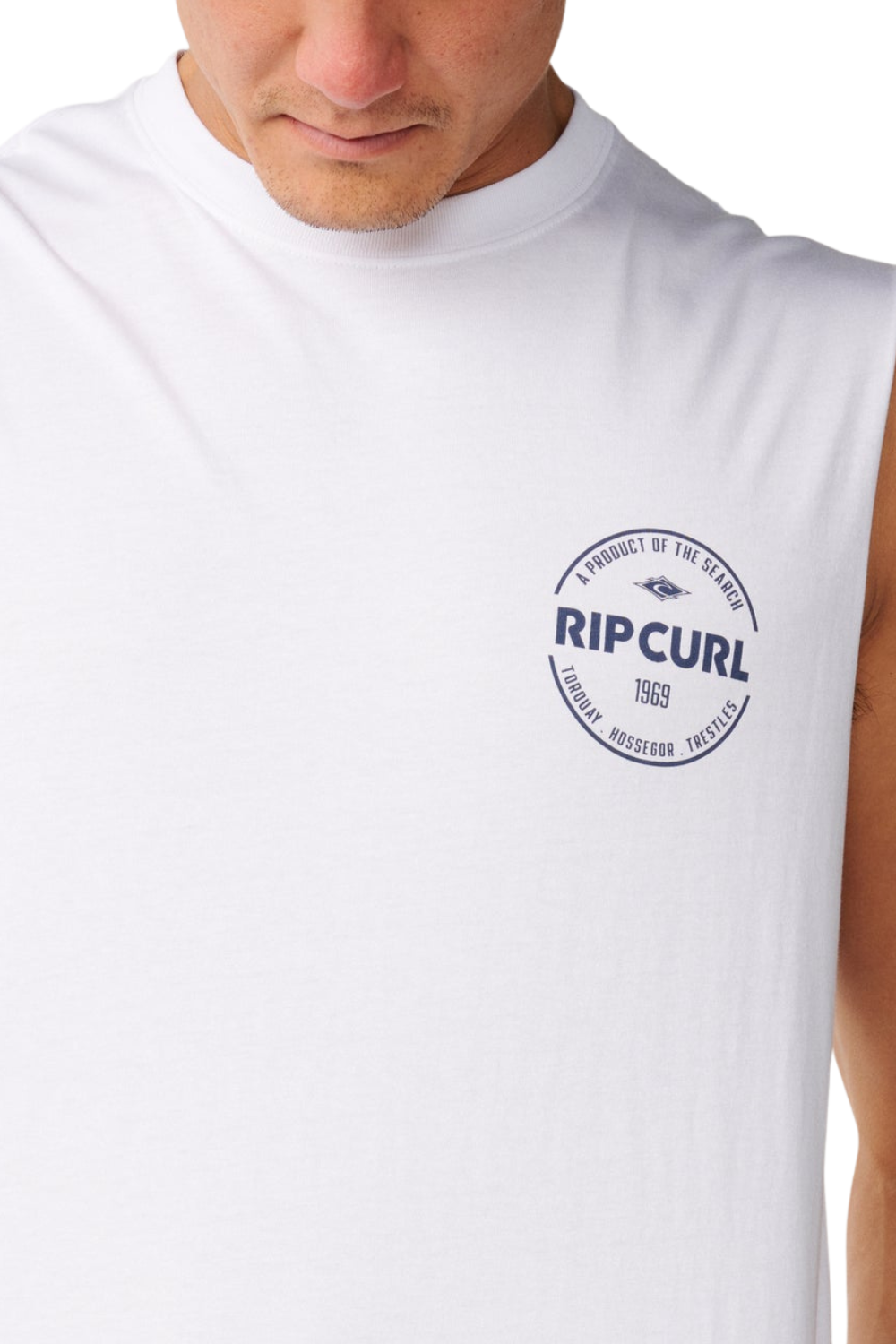 Rip Curl Staple Mens Muscle Vest White
