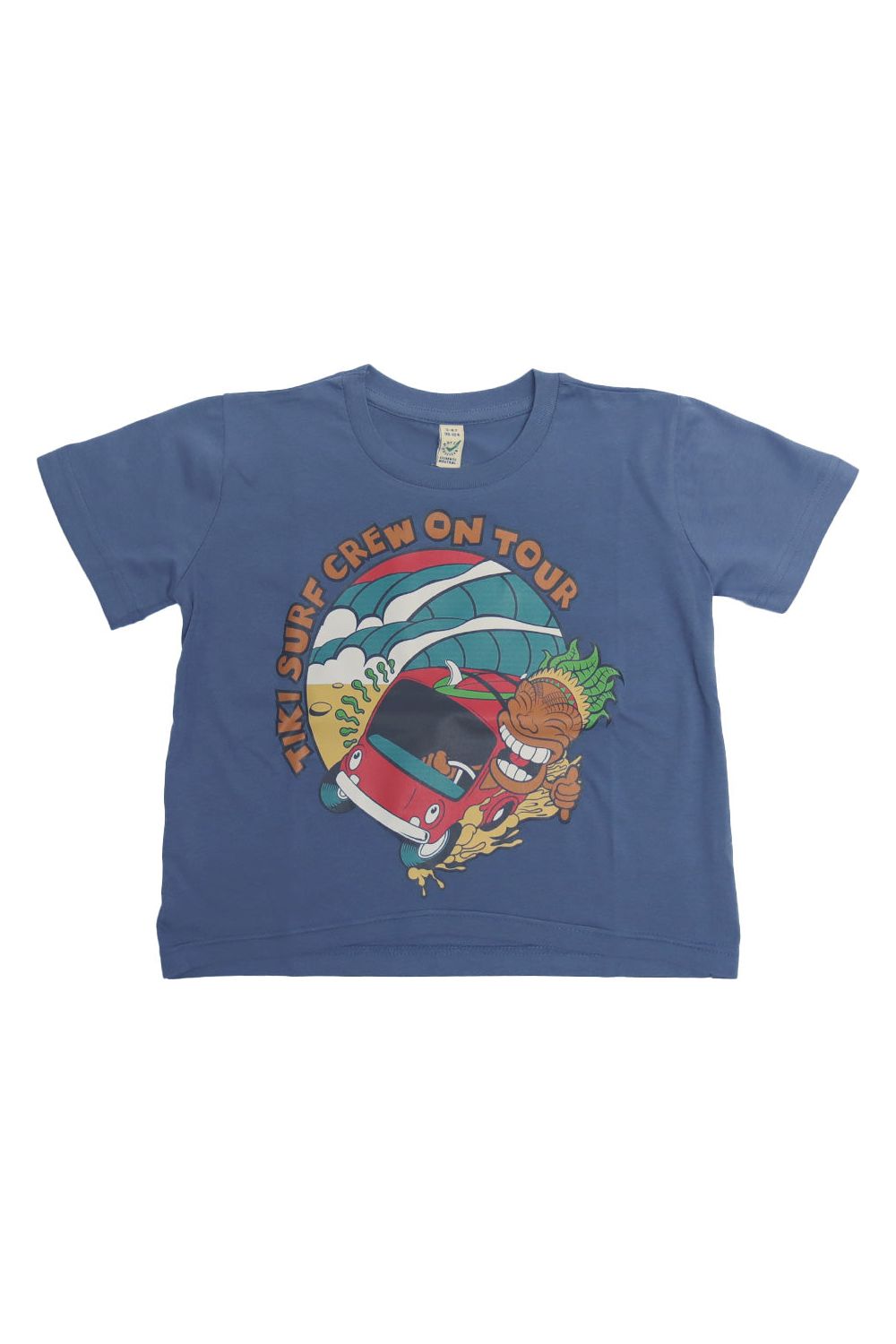 Tiki Crew On Tour Youth Short Sleeve T-Shirt Faded Denim