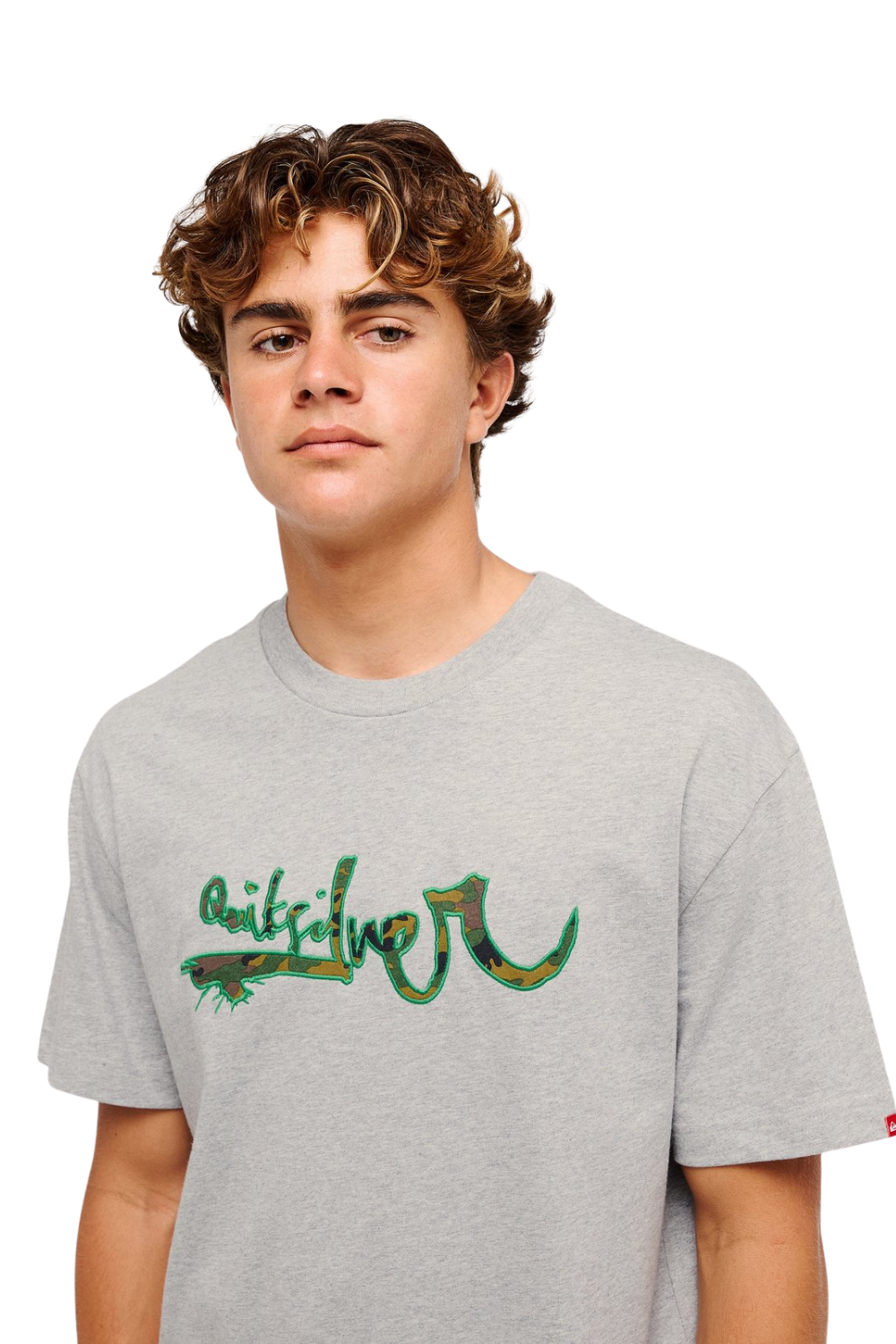 Quiksilver Young Guns Vortex Mens T-Shirt Light Grey Heather