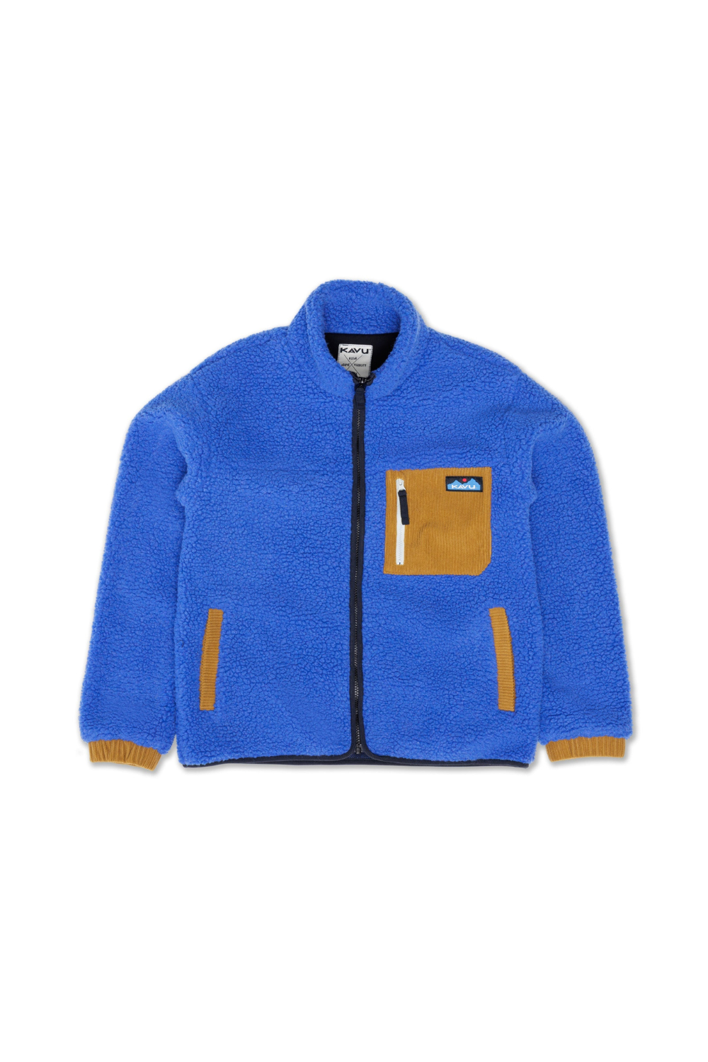 Kavu Willow Creek Womens Sherpa Fleece Jacket Admiral Blue