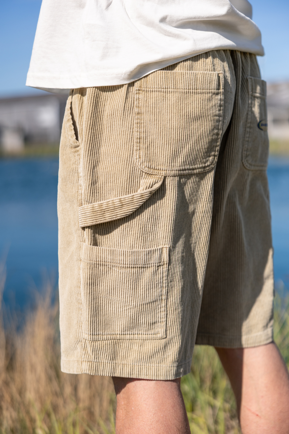 BamBooBay Chippy Chill Mens 22" Cord Shorts Khaki