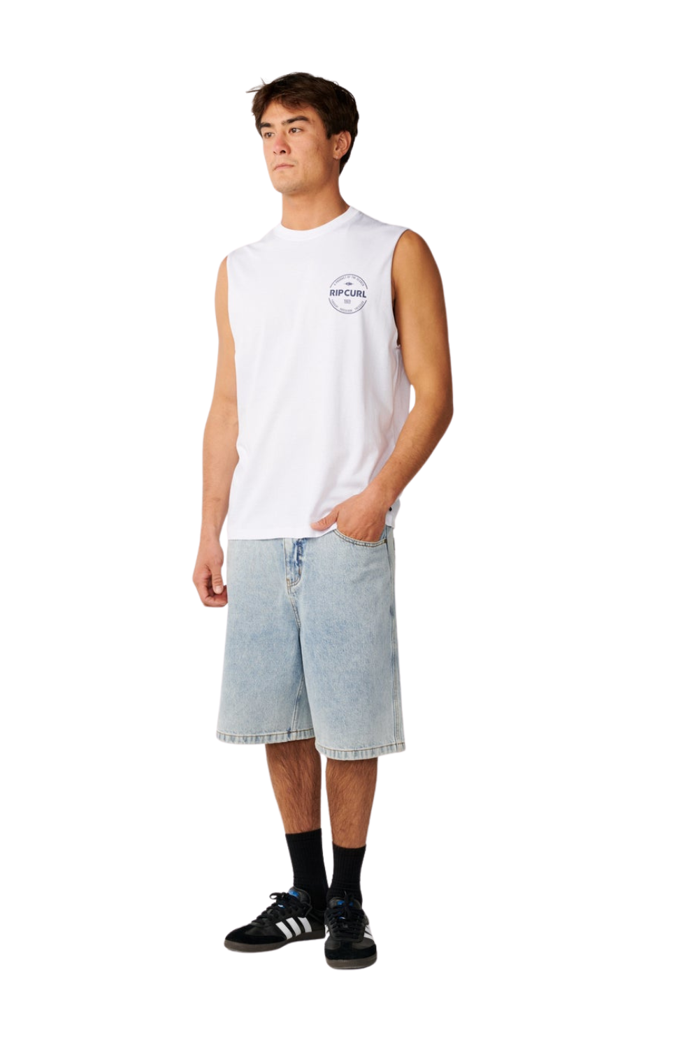 Rip Curl Staple Mens Muscle Vest White