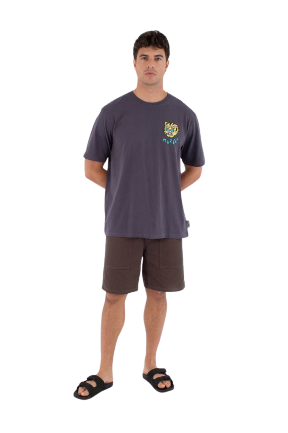 Hurley Etam Tiger Mens T-Shirt Dark Stone Grey