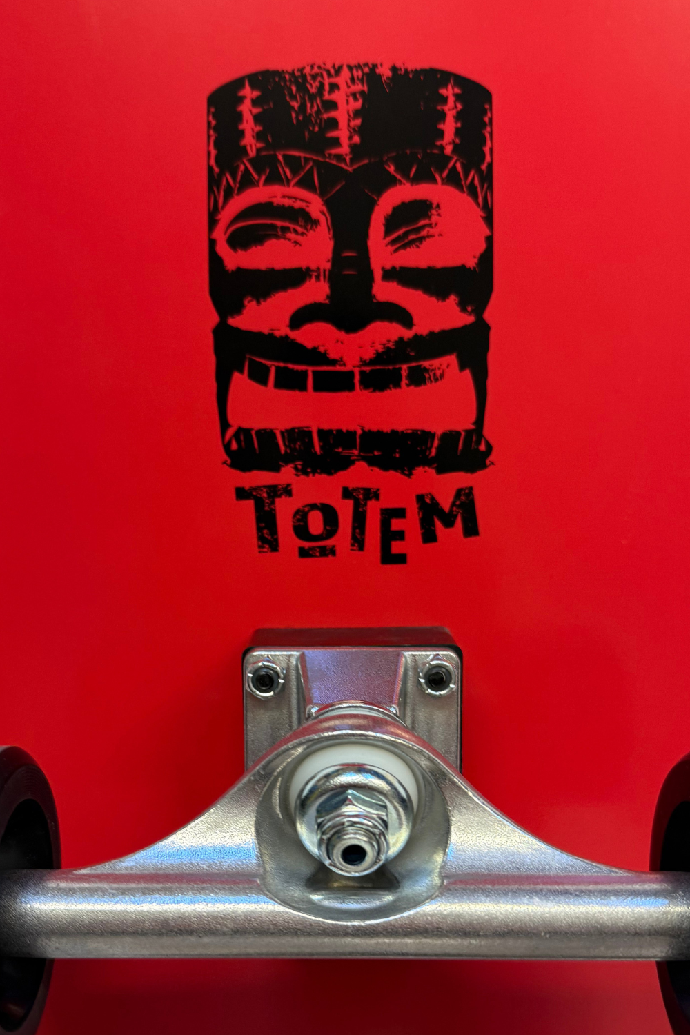 Tiki Totem Surf Skate Acid Red