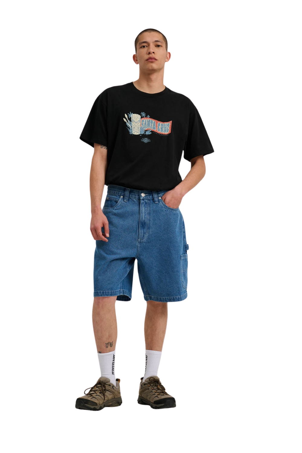 Santa Cruz Mens Carpenter Big Shorts Classic Blue