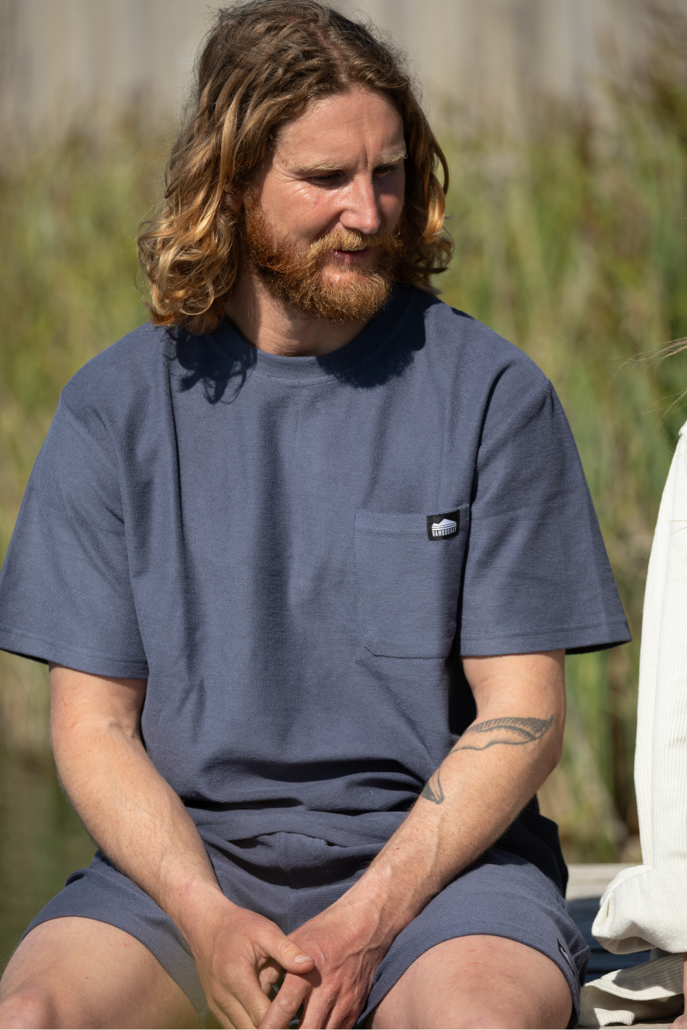 BamBooBay Lazy Terry Mens T-Shirt Navy