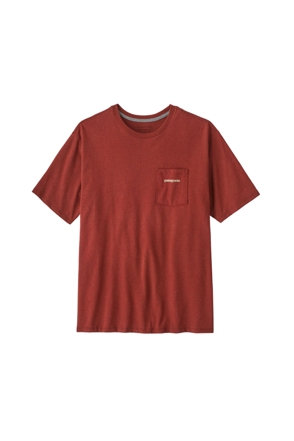 Patagonia Boardshort Logo Mens Pocket Responsibili-Tee Rusty Red