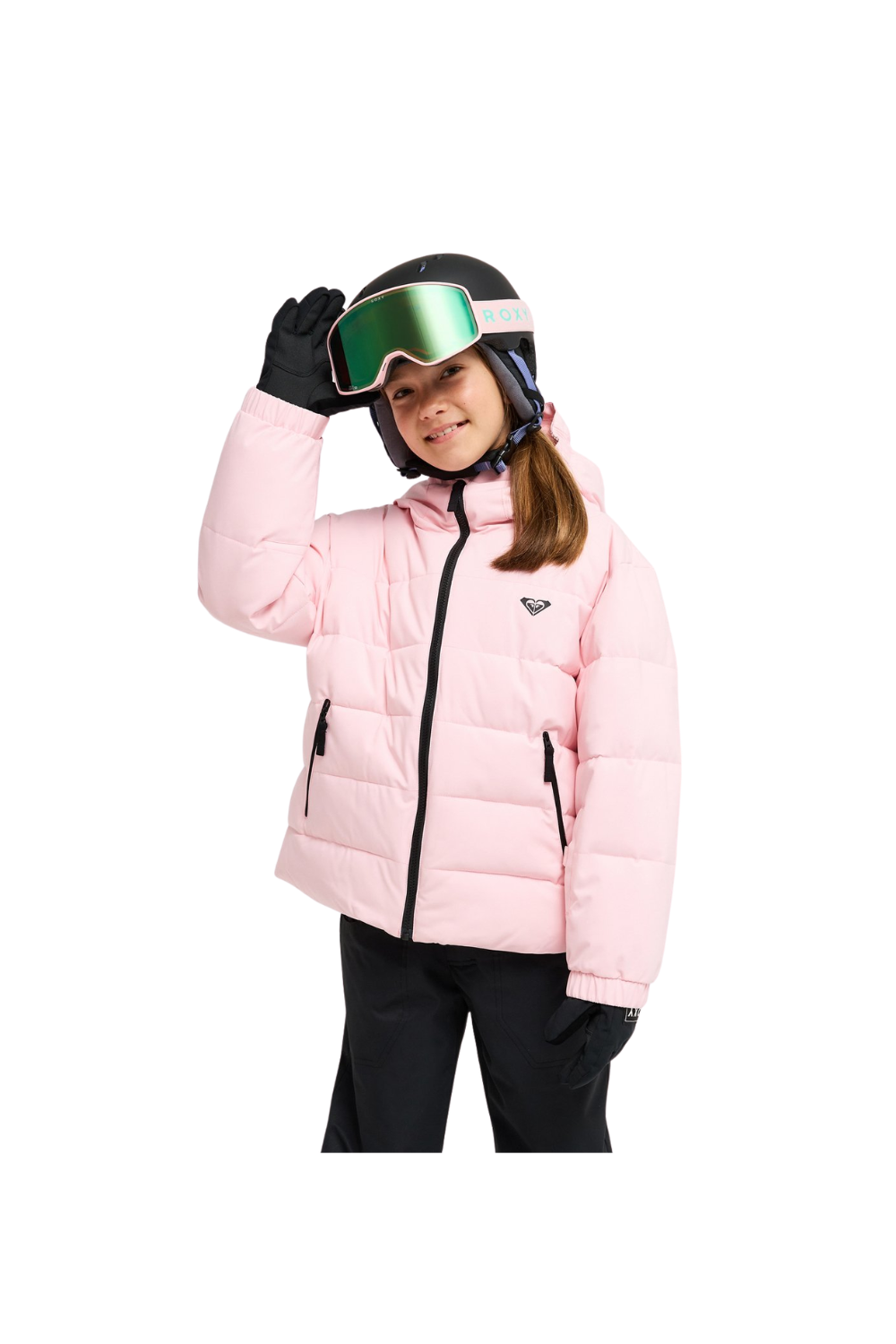 Roxy Snowyhill Puffy 10K Girls Technical Ski & Snowboard Jacket Rose Shadow