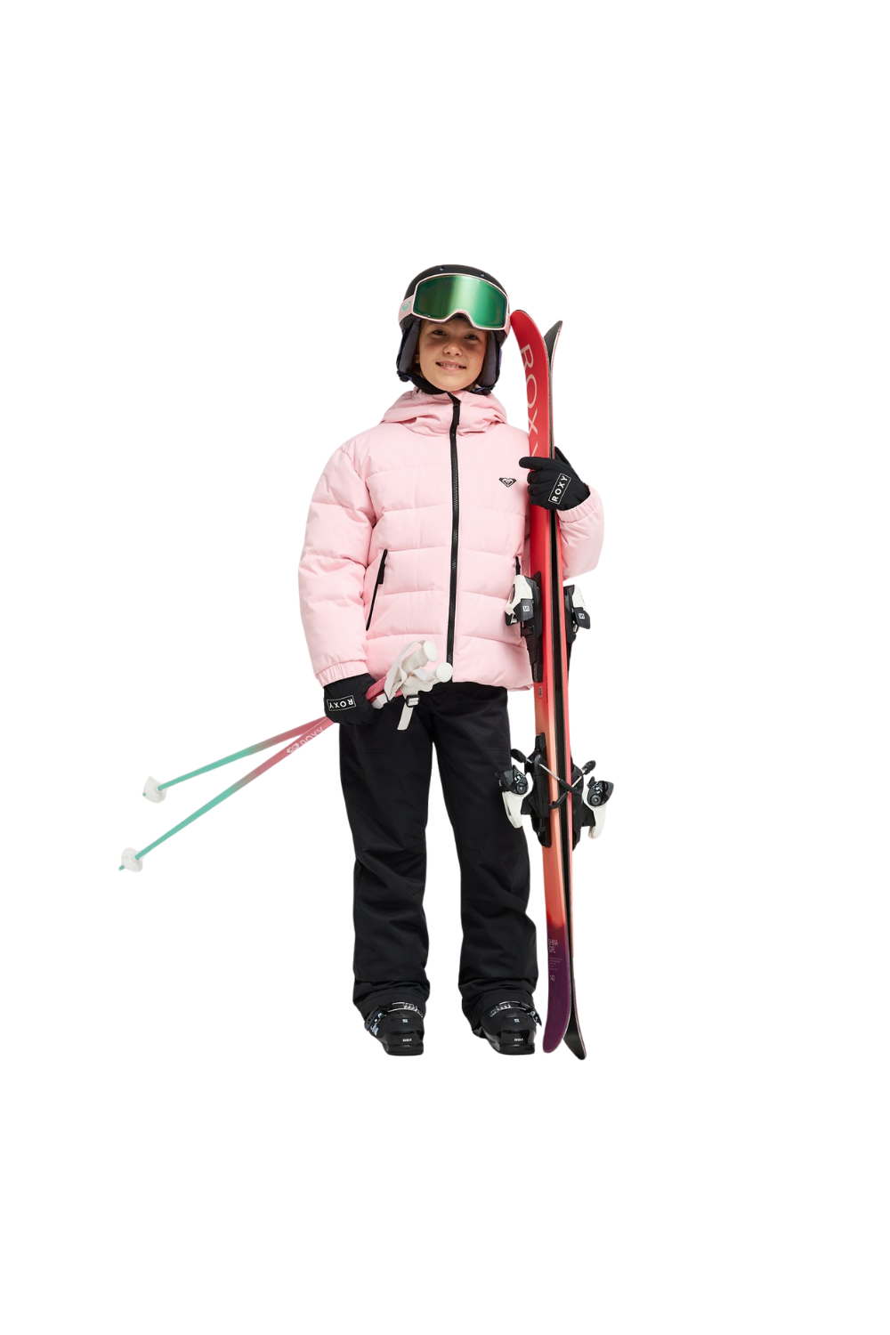 Roxy Snowyhill Puffy 10K Girls Technical Ski & Snowboard Jacket Rose Shadow