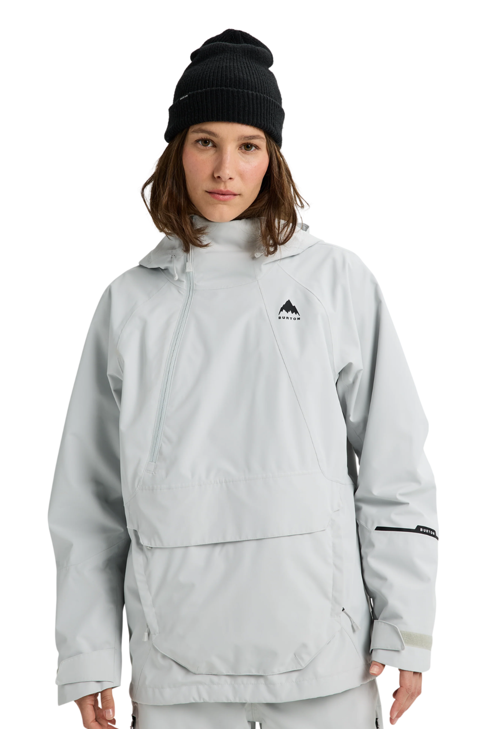 Burton Reserve 2L Womens Relaxed Anorak Technical Ski & Snowboard Jacket Gray Cloud
