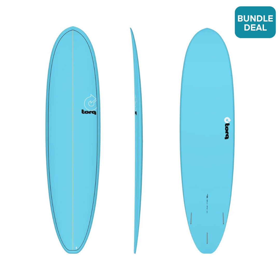 Torq Fun V+ Surfboard in Blue & Pinline