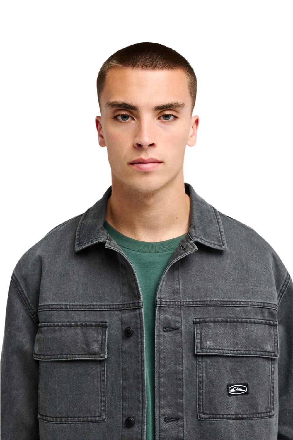 Quiksilver Mohab Mens Washed Twill Shirt Black