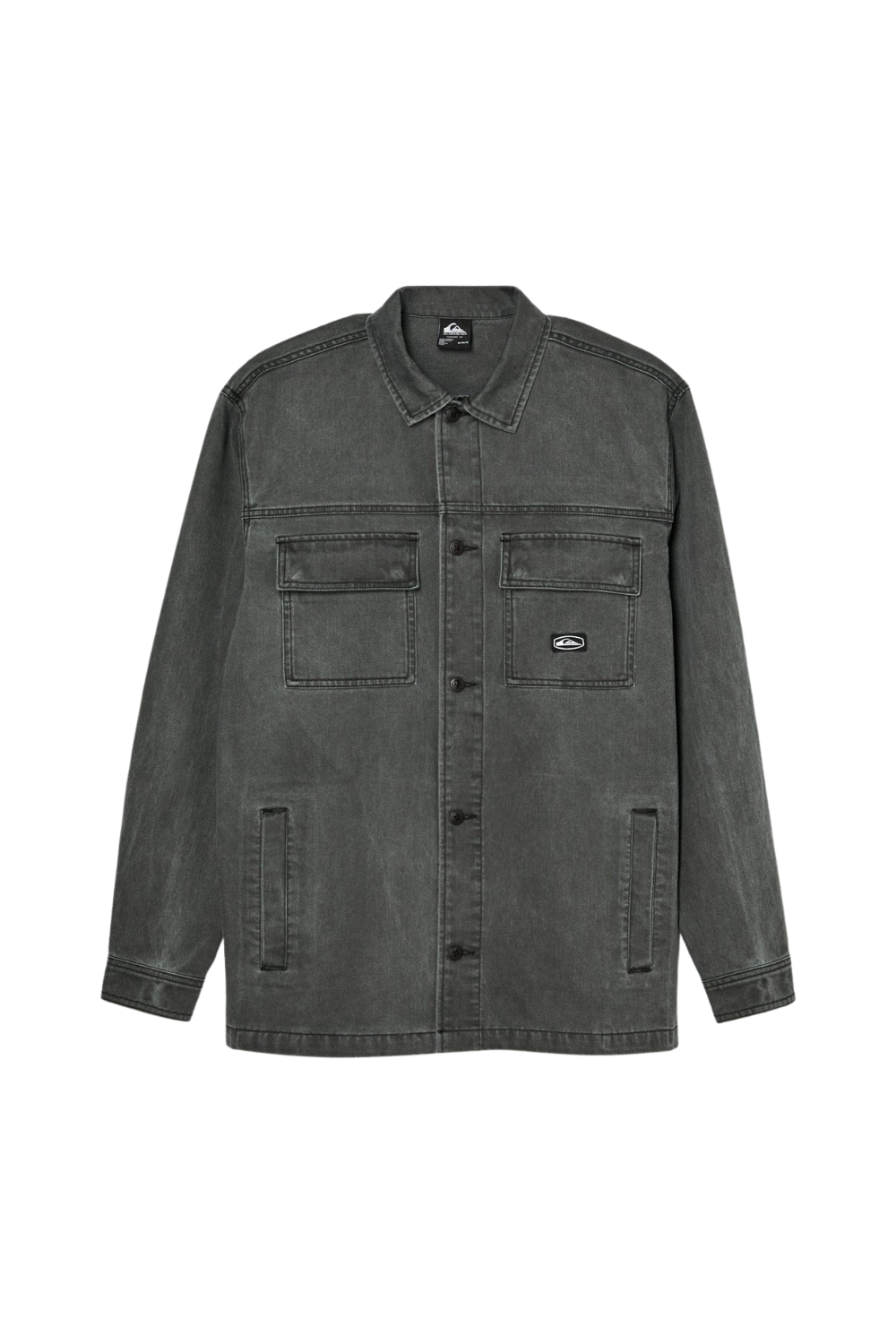 Quiksilver Mohab Mens Washed Twill Shirt Black