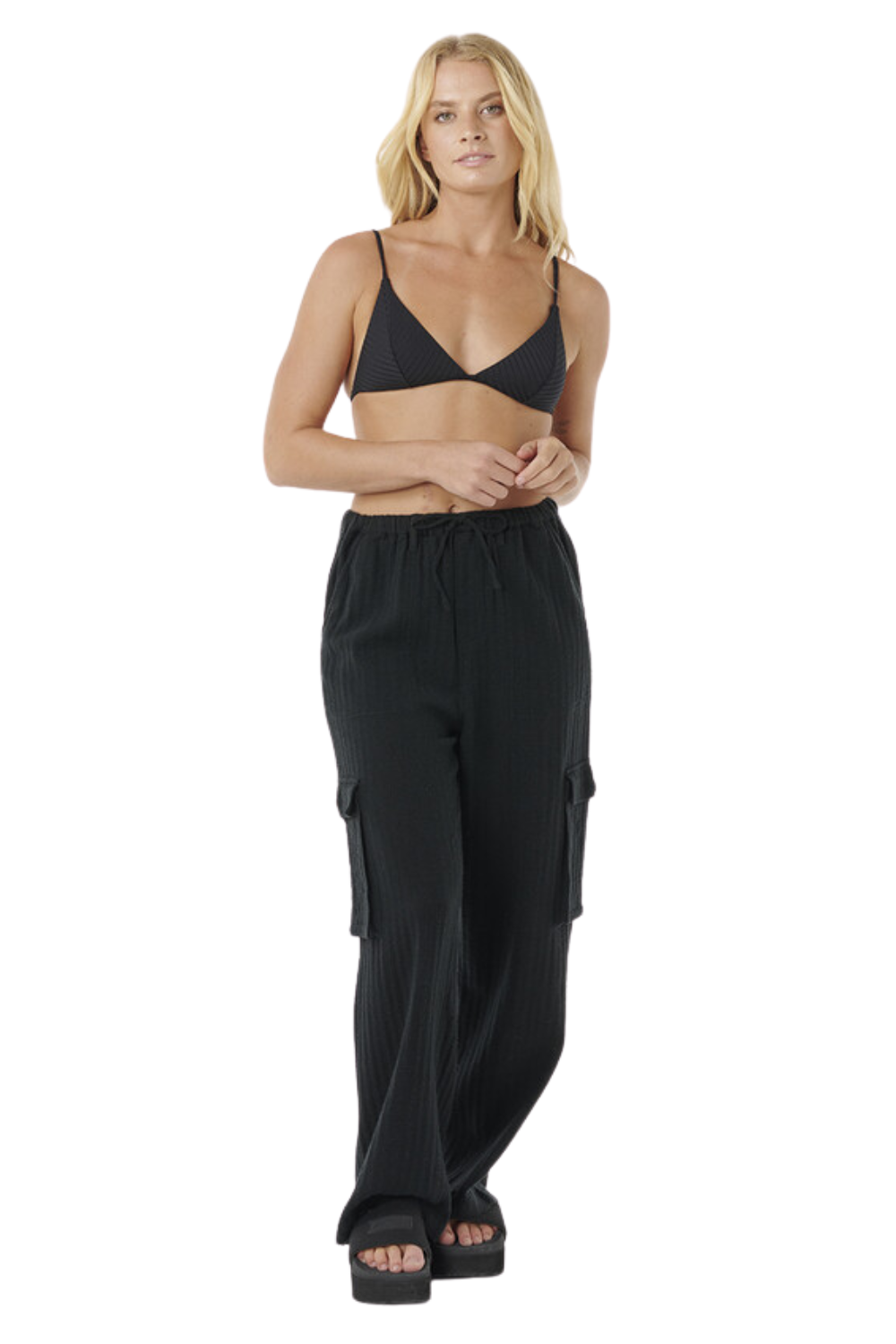 Rip Curl Oceanic Textured Pant Washed Black